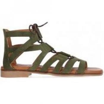Sandalias de Piel New Carla 08 verde Chika10