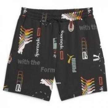 Shorts clásicos negros Puma para hombre con diseño Brand Love