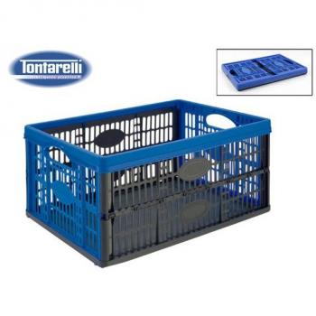 Caja Plegable 32L Voil? Azul/Negro - Resistente, Compacta y Práctica