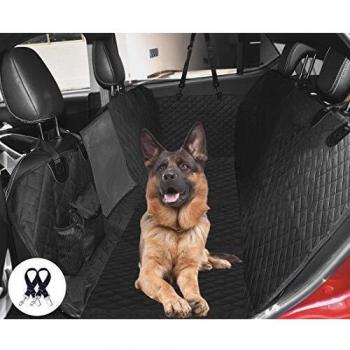 Cadosoigh Funda Perros Coche, Funda de Asiento para Perros Impermeable y Resistente, Protector Coche Perros con Rejilla Flexible Pasar Aire, Universal para SUV, Camión, Transportar y Viaje