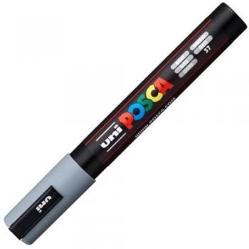 Rotuladores POSCA PC-5M Gris - 6 Unidades - Tinta a Base de Agua