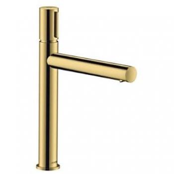Grifo de Lavabo Hansgrohe Axor Uno Select 200, Sin Juego de Desagüe, Proyección 198mm, Color Oro Pulido Óptico