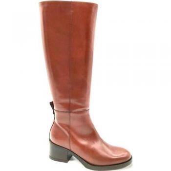 BOTA ALTA WONDERS TACON 3 CM MARRÓN - Botas de Mujer, Altura del tacón: 3 cm, Color: Marrón
