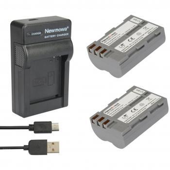 Newmowa® 2x Batería EN-EL3 + Micro USB Cargador para Nikon EN-EL3,EN-EL3e y Nikon D50, D70, D70s, D80, D90, D100, D200, D300, D300S, D700