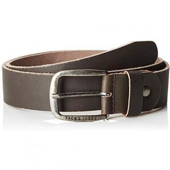 Jack & Jones Men's Jacpaul Leather Belt - Genuine Leather, Brown, Size 85