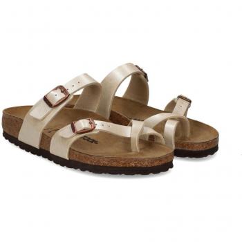 Birkenstock Women's Mayari Flat Thong Sandals - Graceful Pearl White, Size 39 EU