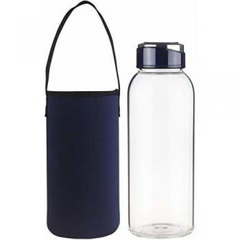 SHBRIFA Botella de Agua de Vidrio de Borosilicato 1000ml / 1500ml, Botella de Agua de Cristal con Funda de Neopreno y Tapa de Acero Inoxidable a Prueba de Fugas