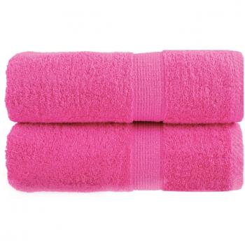 Toallas huéspedes SOLUND 2 piezas Rosa 30x50 cm 600g/m²
