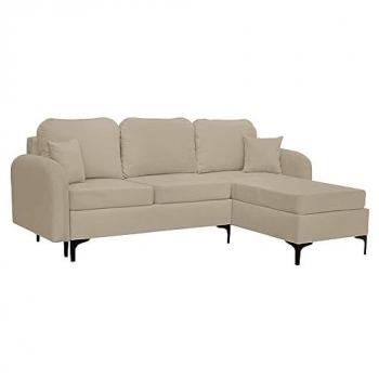 Sofá rinconero Clovis A103 con función de descanso y caja de ropa de cama, 225 x 96 x 172 cm
