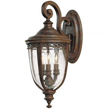 Farol de pared Elstead English Bridle IP44 Ø 21,6 cm bronce