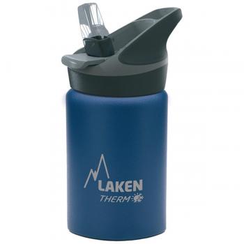 Laken Jannu Botella de Agua Térmica con Aislamiento de Vacío con Doble Pared de Acero Inoxidable 18/8. Hasta 24 Horas de Frío, Azul, 750 ml