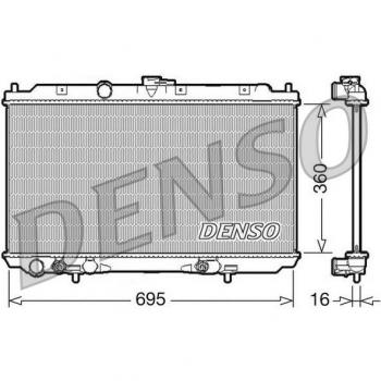 Radiador DENSO DRM46028 para refrigeración del motor, alta eficiencia y durabilidad