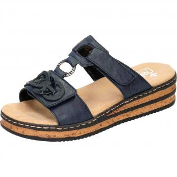 Mules Rieker 62936-14 Azul para Dama, Talla 39, con Plataforma y Diseño Clásico