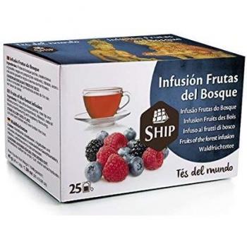 Ship - Té Frutas del Bosque en Caja de 25 Unidades - Propiedades Antioxidantes - Ayuda a Activar la Mente - Aporta Vitaminas y Minerales - Proporciona Bienestar y Tranquilidad - Sabor Dulce