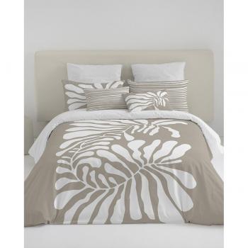 NATURALS - Funda Nórdica Estampada Yare Gris - 100% Algodón Extra Suave - Incluye Funda Edredón + 1 o 2 Fundas de Almohada - Fabricado en