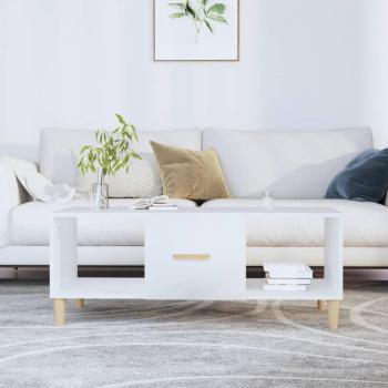 Mesa de centro blanca 102x50x40 cm en madera contrachapada multicapa