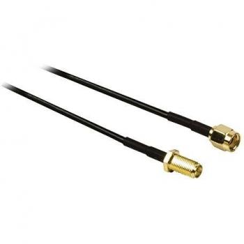 Reverse Polarity SMA Antenna Cable RP-SMA Male to RP-SMA Female 2m Black
