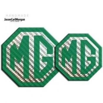 Mg TF LE500 2009-ON Verde Fibra de Carbono frontal y trasera Insertar Badges