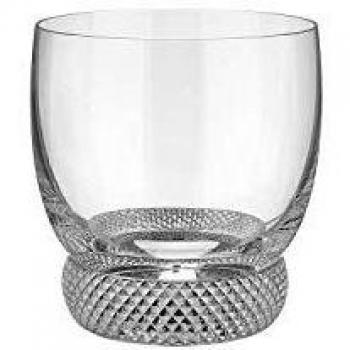 Villeroy & Boch Octavie Whiskey, Nostalgic Crystal Glass with Pebble Decoration Below The Goblet, Clear, Dishwasher Safe, 360 ml, 92 mm
