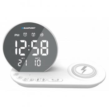 Reloj despertador digital Blaupunkt CR85WH CHARGE con radio FM PLL, color blanco