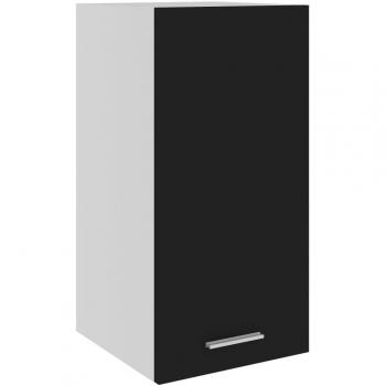 Mueble colgante de cocina de madera multicapa negro 29,5x31x60 cm