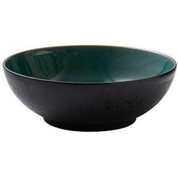 BITZ Cuenco de gres apto para lavavajillas, 30 cm de diámetro, color negro y verde