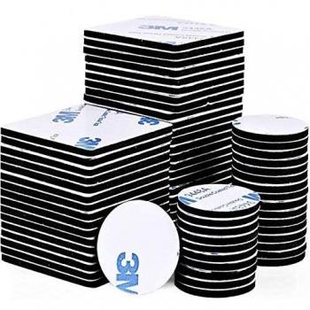 Faburo 80Pcs Adhesivo Doble Cara,Pad Adhesivo, Espuma Adhesiva de Doble Cara Cinta Adhesiva Adecuado Puertas, Vidrios, Metales, Fiesta, Espejo, Bricolaje, Cocina, Oficina, Foto