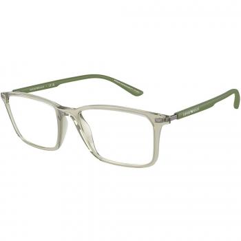Emporio Armani EA3237 6107 Men's Eyeglasses Green Size 55 - Frame Only, Blue Light Block Available