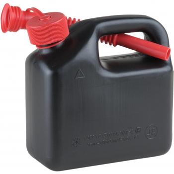 Hünersdorff Bidón para carburante STANDARD 3 L, PEAD Negro, con homologación UN, pitorro