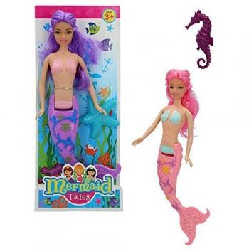 CB- Muñeca Sirena con Accesorios 28 cm, Multicolor
