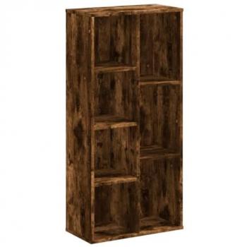 Estantería de madera de ingeniería roble ahumado 50x25x105 cm