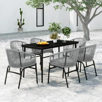 7-Piece Grey Garden Dining Set