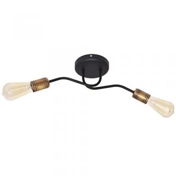 Plafón Semi Empotrado Multi Brazo Helam Harvard Negro con Pátina 48cm