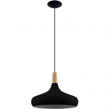 Lámpara Colgante Eglo Sabinar Negro 1xE27 Ø 40 cm