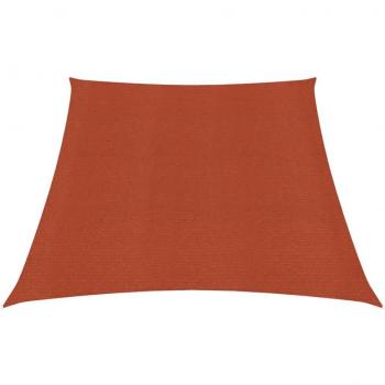 Toldo de vela HDPE terracota 160 g/m² 3/4x2 m