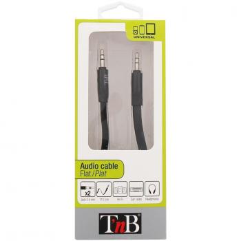 T ' NB JACKFLATBK Cable Plano 3,5 mm Jack Negro