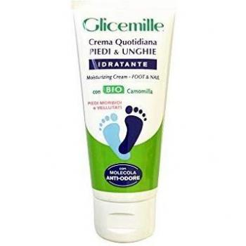 Crema Hidratante para Pies y Uñas Glicemille 100 ml con Bio Camomila, Testada Dermatológicamente, Fórmula con Glicerina y Urea