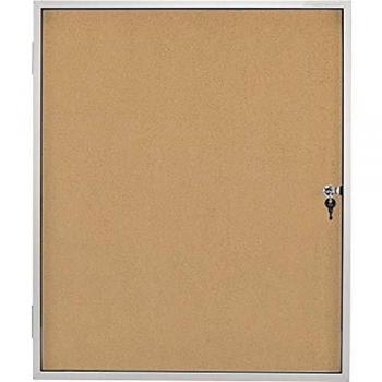 Vitrina de corcho Magnetoplan para interior, capacidad 6 x A4, con marco de aluminio y acrílico