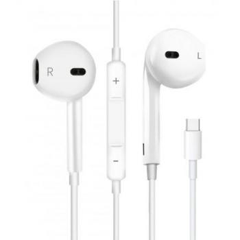 Auriculares estéreo Tipo C Mobile+ Blancos