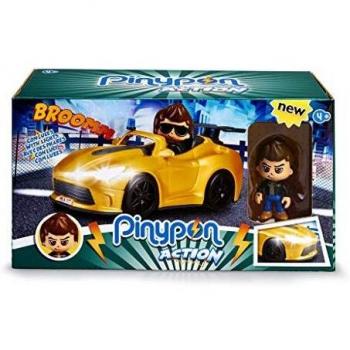Pinypon Action - Súper Coche con la Figura de un espía y Accesorios, para niños y niñas de 4 a 8 años