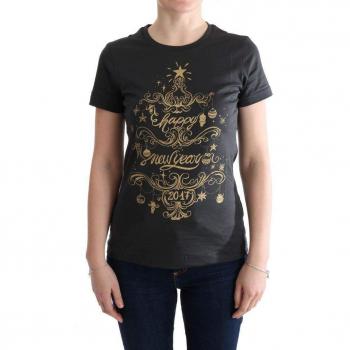 Dolce & Gabbana Gray Cotton 2017 Motive T-Shirt - IT40|S, Female, Size: XS