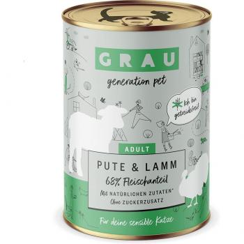 Grau Gourmet sin cereales 6 x 400 g - Pavo y cordero