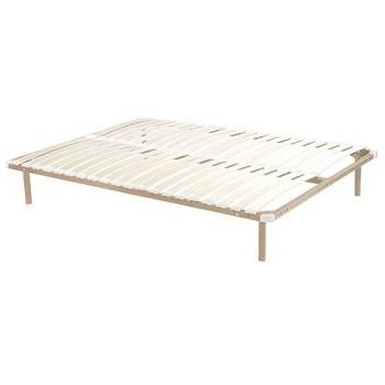 Somier de láminas con patas 160x200 cm - 2x19 láminas - Beige - KALISTA