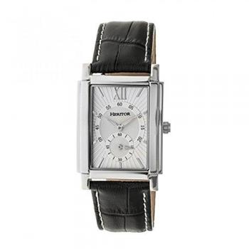 Heritor Frederick Men's Automatic Silver Leather-Band Watch