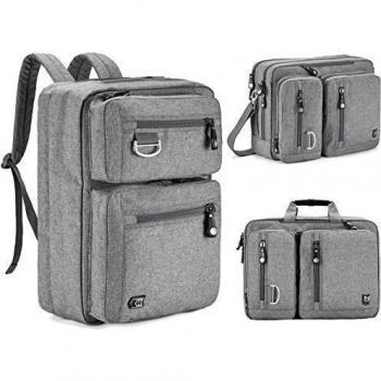 Evecase Mochila para Portátil 15,6 - 17,3 pulgadas, Mochila Multifuncional, Color Gris