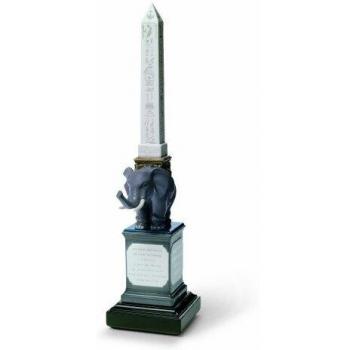 LLADRÓ Pulcino obelisco, esmaltes Derecho, Figura Decorativa
