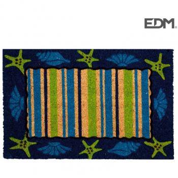 Felpudo EDM Multicolor 60x40 cm a rayas