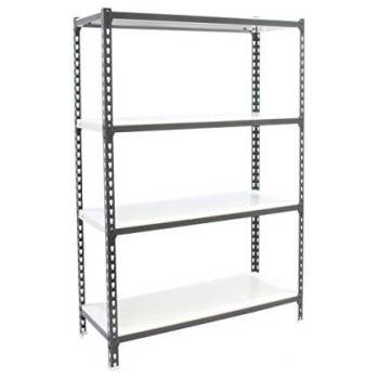 Estantería SIMONCLICK 4/500 1500 ANTRACITA/BLANCO - 4 Baldas Ajustables, 180 kg de Punto Flexión, Dimensiones: 1500x900x500 mm, Est