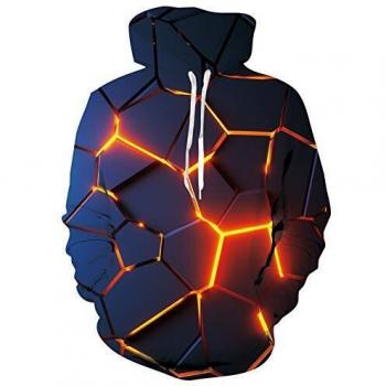 RAISEVERN Unisex del Arco Iris Cuernos impresión de Manga Larga con Capucha de Bolsillo gráfico Sudaderas