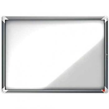 Nobo Vitrina Magnética para Interiores con Cerradura para 8 Hojas A4, Premium Plus, Blanco, 1902559